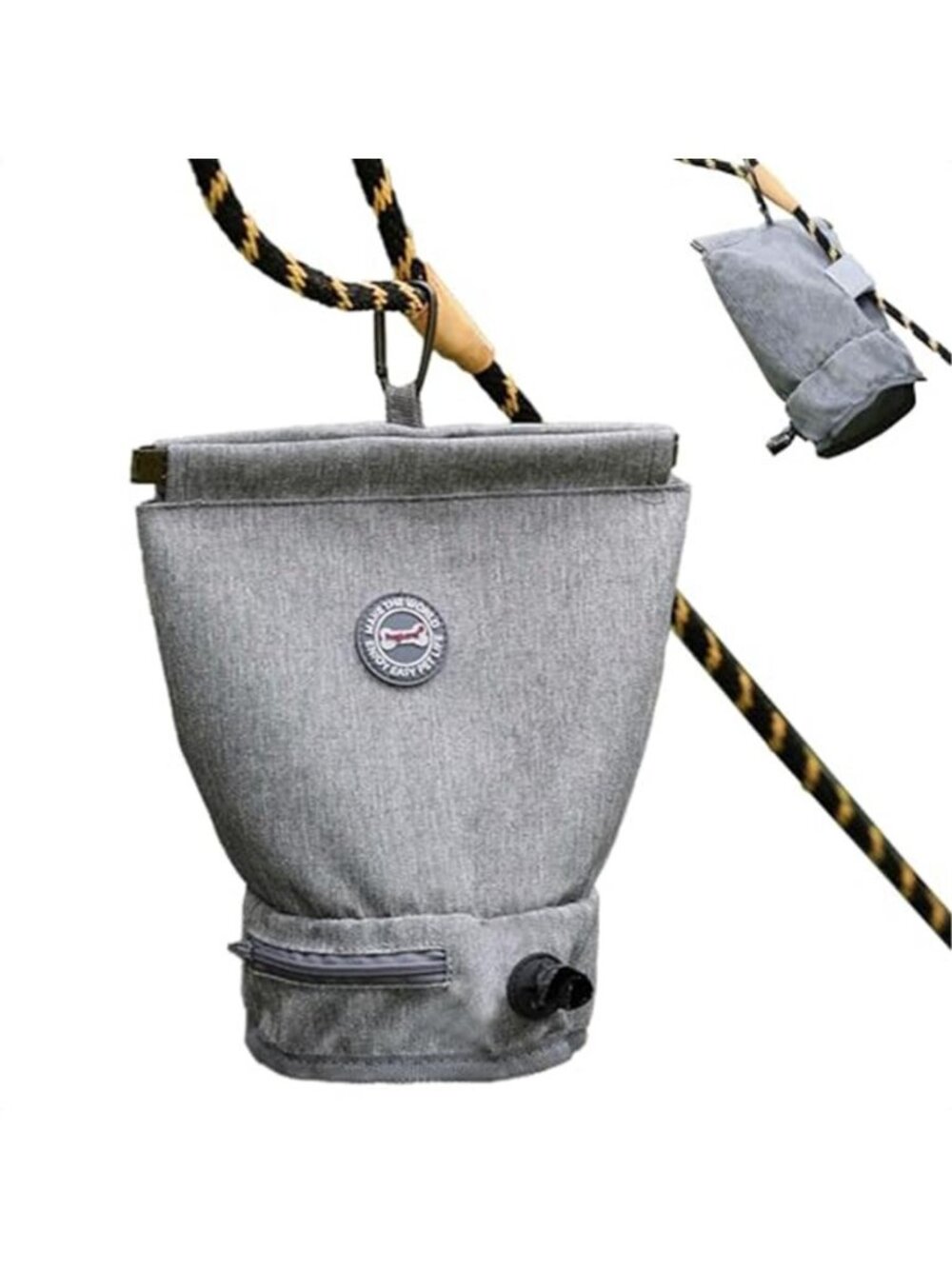 Dog Poop Bag Holder for Leash with Waste Bags Dispenser
